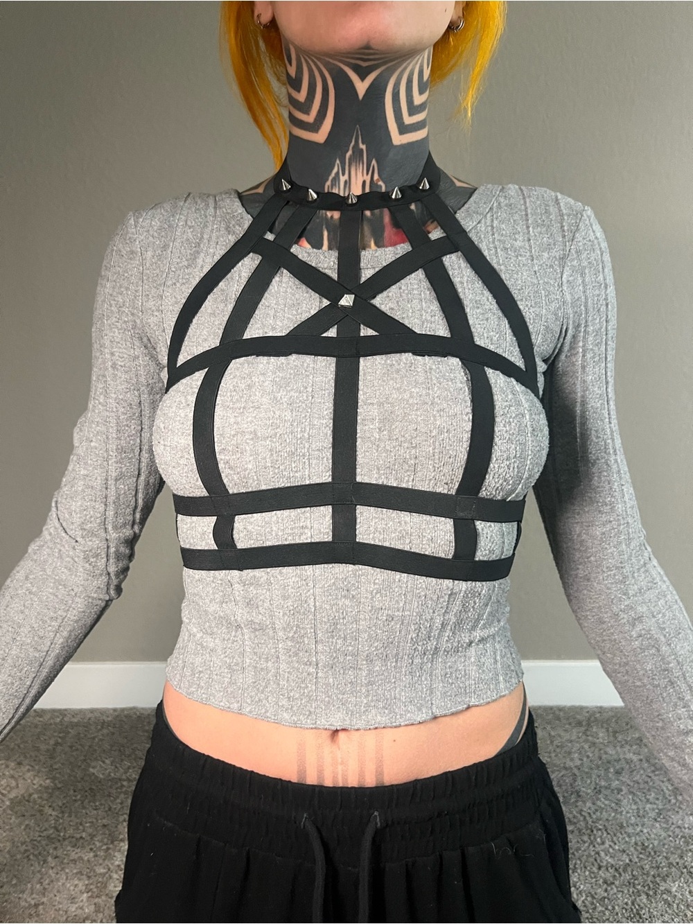 Black Strappy elastic Harness